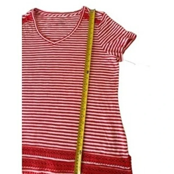 Talbots Woman's Red White Striped Top NWT Size 1X - Picture 6 of 9